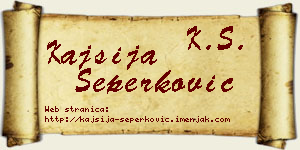 Kajsija Šeperković vizit kartica